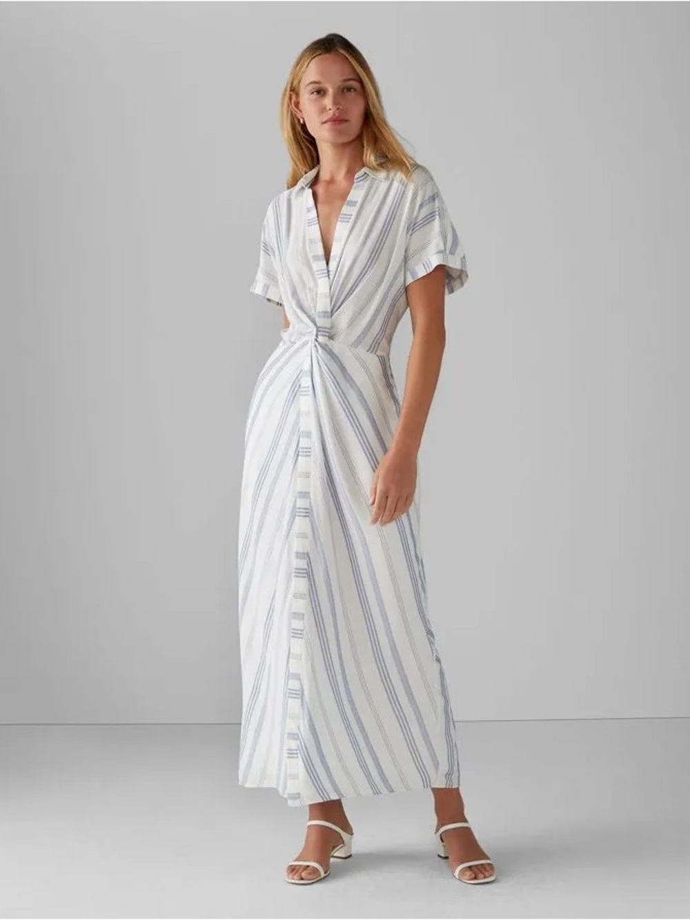 Club Monaco Womens Maxi Twist Front Dress